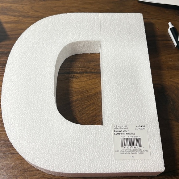 White Foam Letters R D B J - Picture 5 of 7